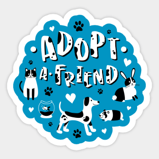 Adopt a Friend Pet Adoption Sticker